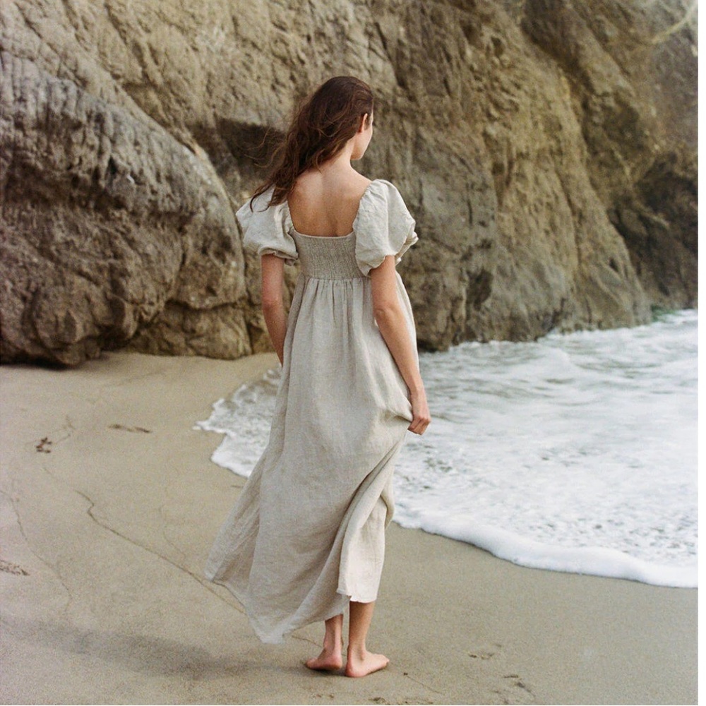 Anthropologie linen maxi dress 100% line brand new with tags - Picture 9 of 12